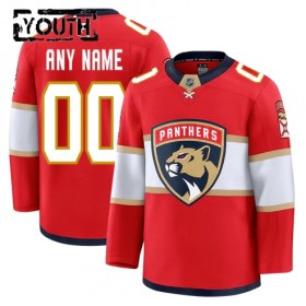 Barn Ishockey Florida Panthers tröja med eget tryck Fanatics Premium 2024-25 Röd Hemma